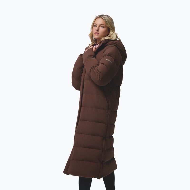 Moteriškas pūstas paltas Columbia Amaze Puff Long Hooded tobacco 5