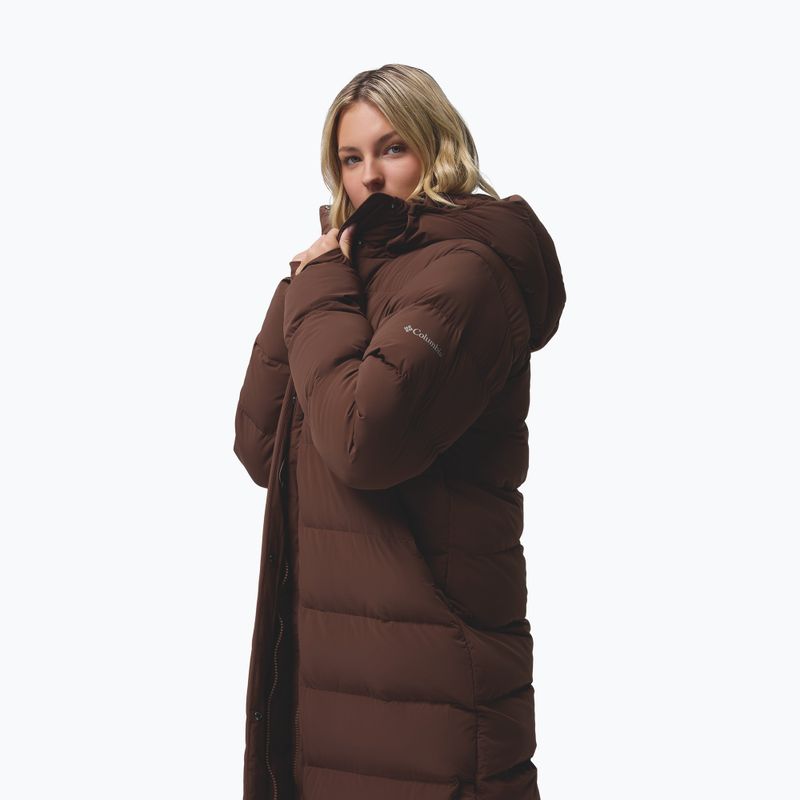 Moteriškas pūstas paltas Columbia Amaze Puff Long Hooded tobacco 6