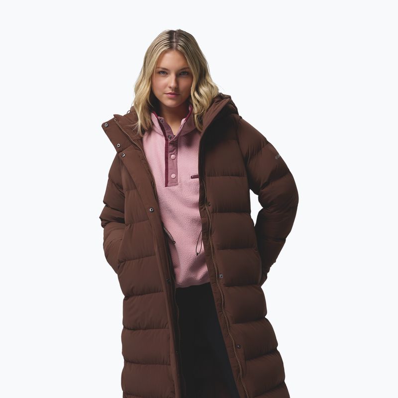 Moteriškas pūstas paltas Columbia Amaze Puff Long Hooded tobacco 7