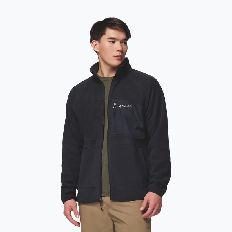 Vyriškas flisinis džemperis Columbia Fast Trek Overlay Full Zip black