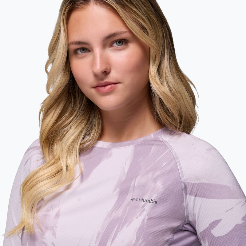 Moteriški termoaktyvūs marškinėliai ilgomis rankovėmis Columbia Omni-Heat Infinity Knit shale purple snowflight tonal 5