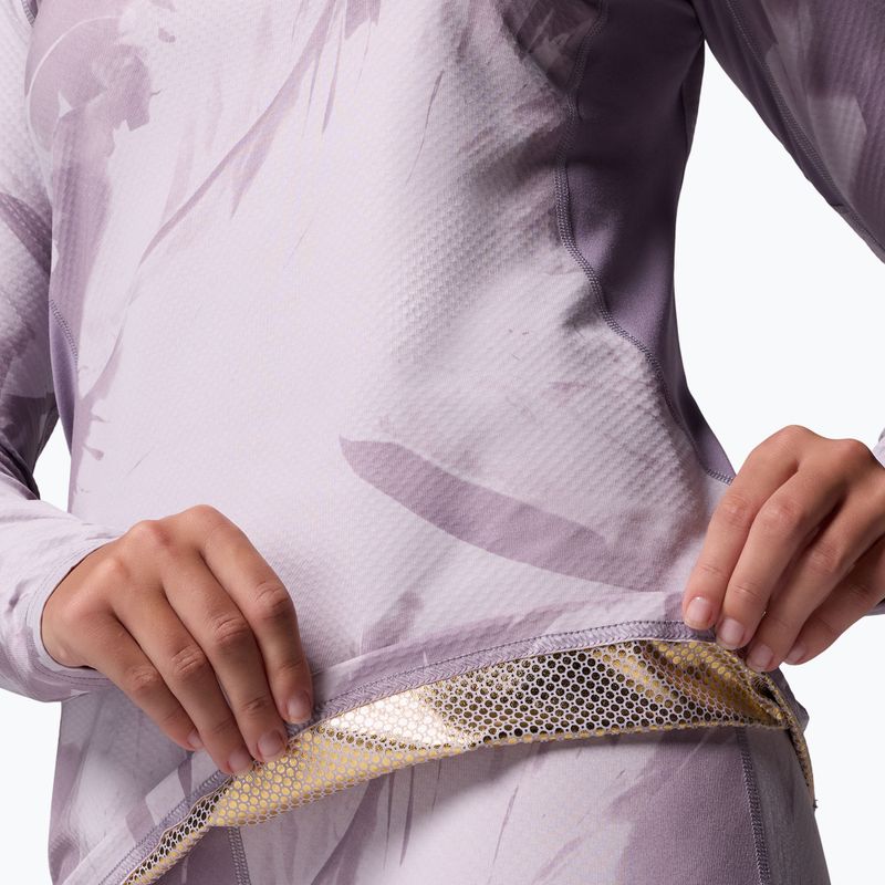 Moteriški termoaktyvūs marškinėliai ilgomis rankovėmis Columbia Omni-Heat Infinity Knit shale purple snowflight tonal 7