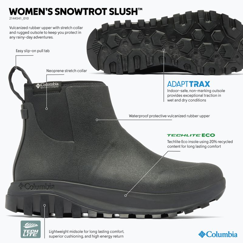 Moteriški žieminiai batai Columbia Snowtrot Slush black/sea salt 8