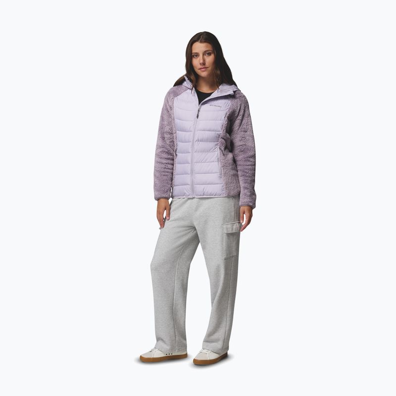 Moteriška hibridinė striukė Columbia Powder Lite II Sherpa Hybrid shale purple/lavender pearl 2