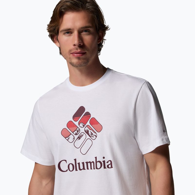 Vyriški marškinėliai Columbia CSC Seasonal Graphic white/heavenly stacked gem 5
