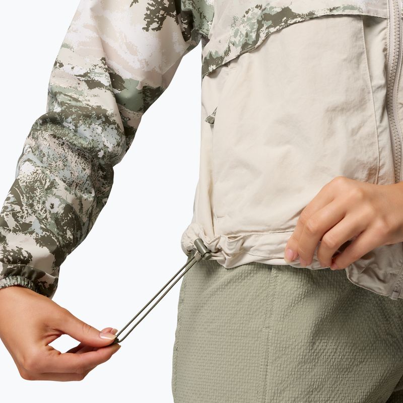 Moteriška vėjui atspari striukė Columbia Spire Valley Printed Windbreaker safari fieldaze print/dark stone 7