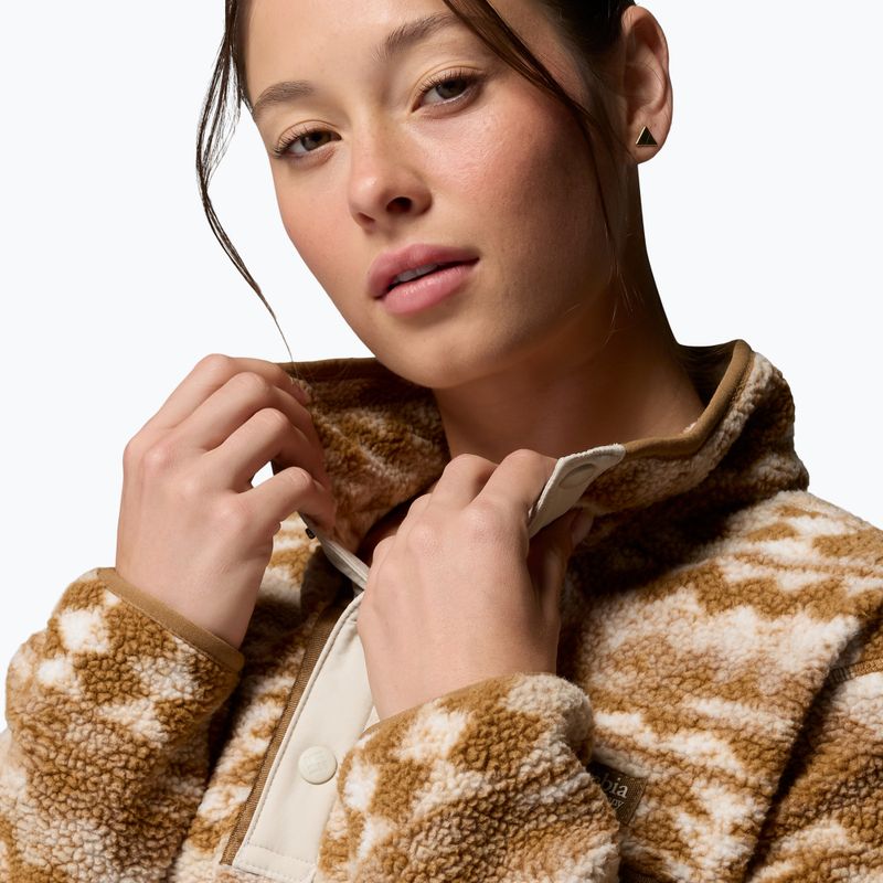 Moteriškas flisinis džemperis Columbia Helvetia II Printed Cropped Half Snap delta/retrotree 5