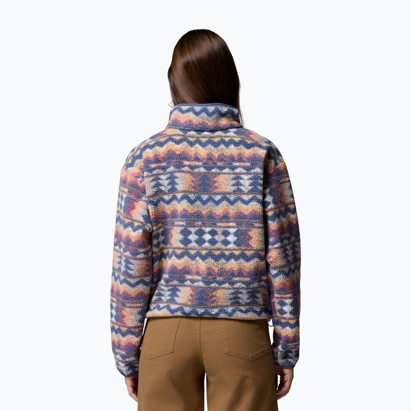 Moteriškas flisinis džemperis Columbia Helvetia II Printed Cropped Half Snap sea salt/retrotee 3