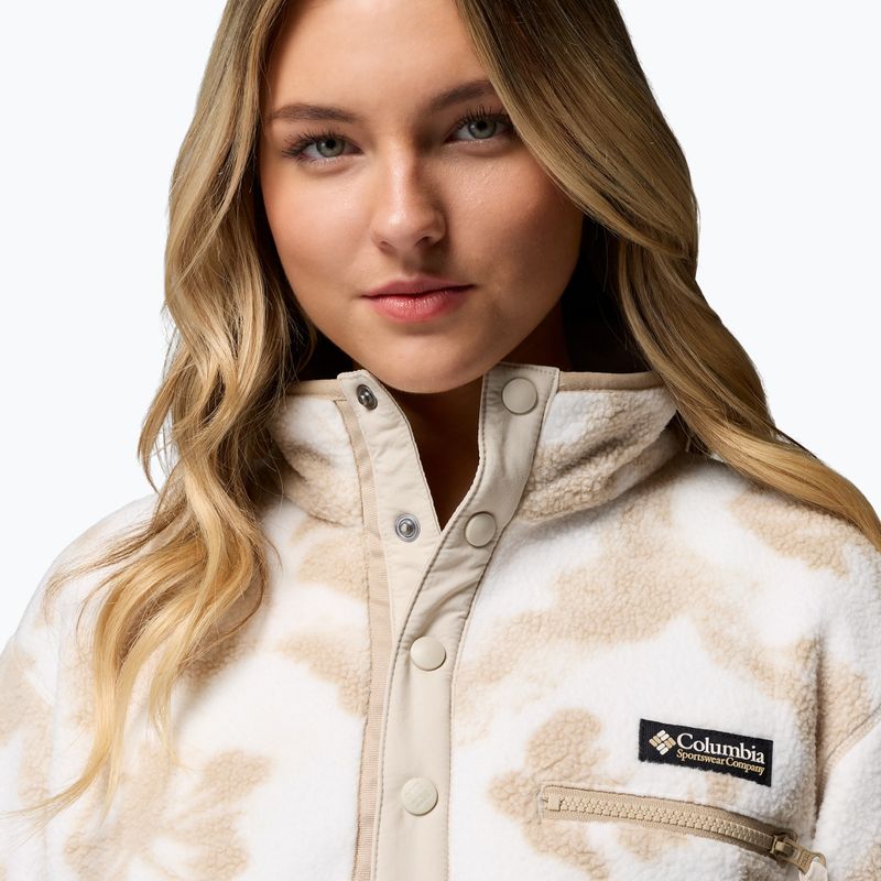 Moteriškas flisinis džemperis Columbia Helvetia II Printed Cropped Half Snap seasalt/sprayflower 5