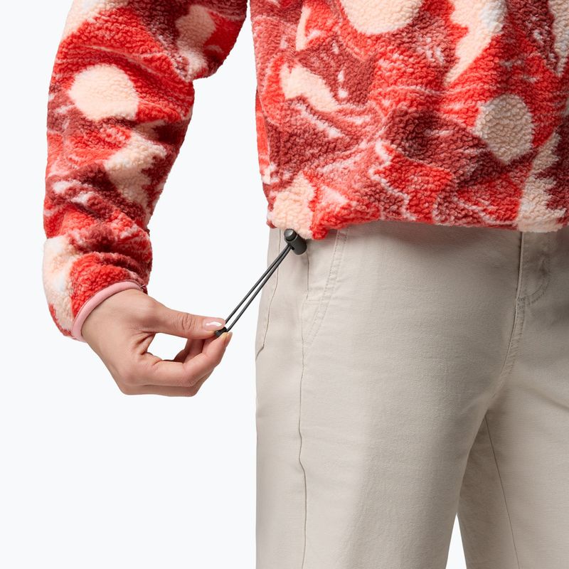 Moteriškas flisinis džemperis Columbia Helvetia II Printed Cropped Half Snap poppy red/sunscape 6