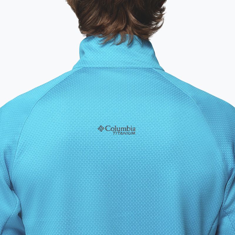 Vyriškas žygio džemperis Columbia Triple Canyon Grid Fleece Full Zip II compass blue heather/black 7