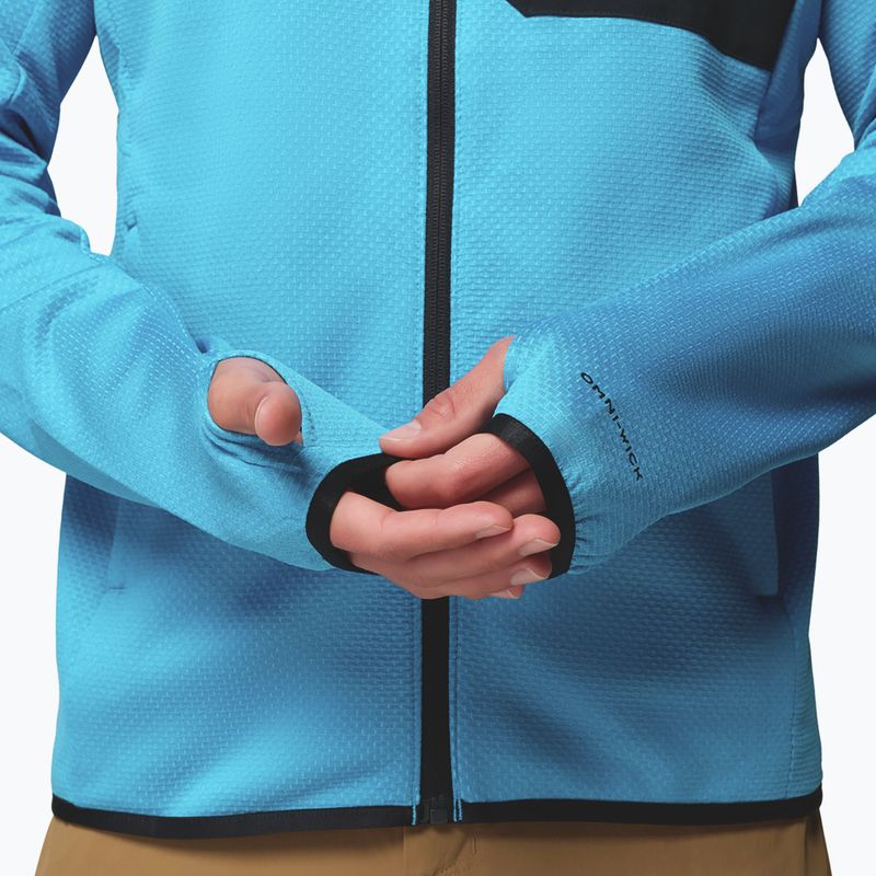 Vyriškas žygio džemperis Columbia Triple Canyon Grid Fleece Full Zip II compass blue heather/black 9