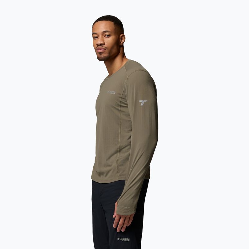 Vyriški marškinėliai ilgomis rankovėmis Columbia Diamond Peak Pro Crew stone green 4