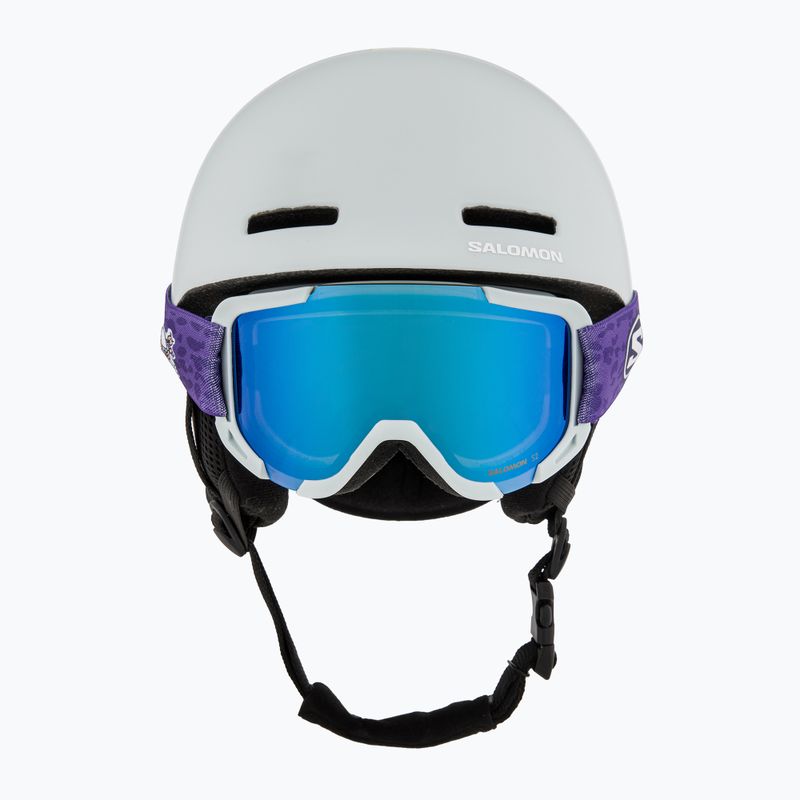 Vaikiškas slidinėjimo šalmas Salomon Player Combo + slidinėjimo akiniai XV Jr ice flow/ice flow mid blue 2