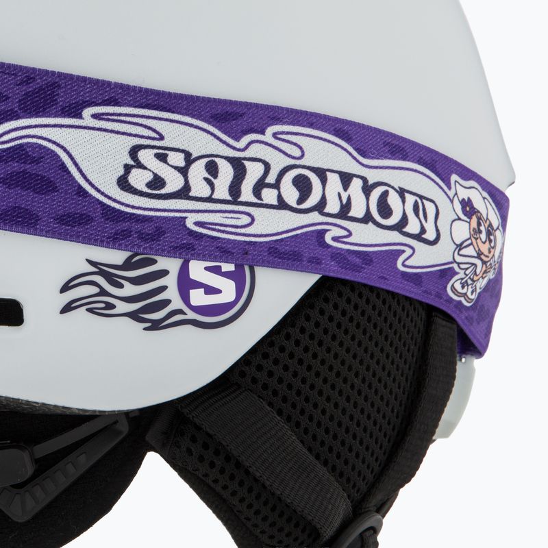Vaikiškas slidinėjimo šalmas Salomon Player Combo + slidinėjimo akiniai XV Jr ice flow/ice flow mid blue 7