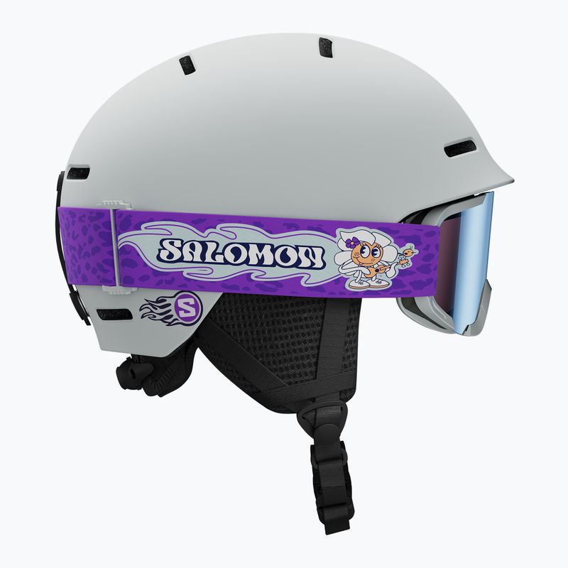 Vaikiškas slidinėjimo šalmas Salomon Player Combo + slidinėjimo akiniai XV Jr ice flow/ice flow mid blue 2