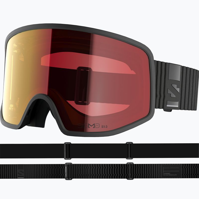 Slidinėjimo akiniai Salomon Sentry Pro OTG Sigma Photo S1-S3 black/sigma photo poppy red 2