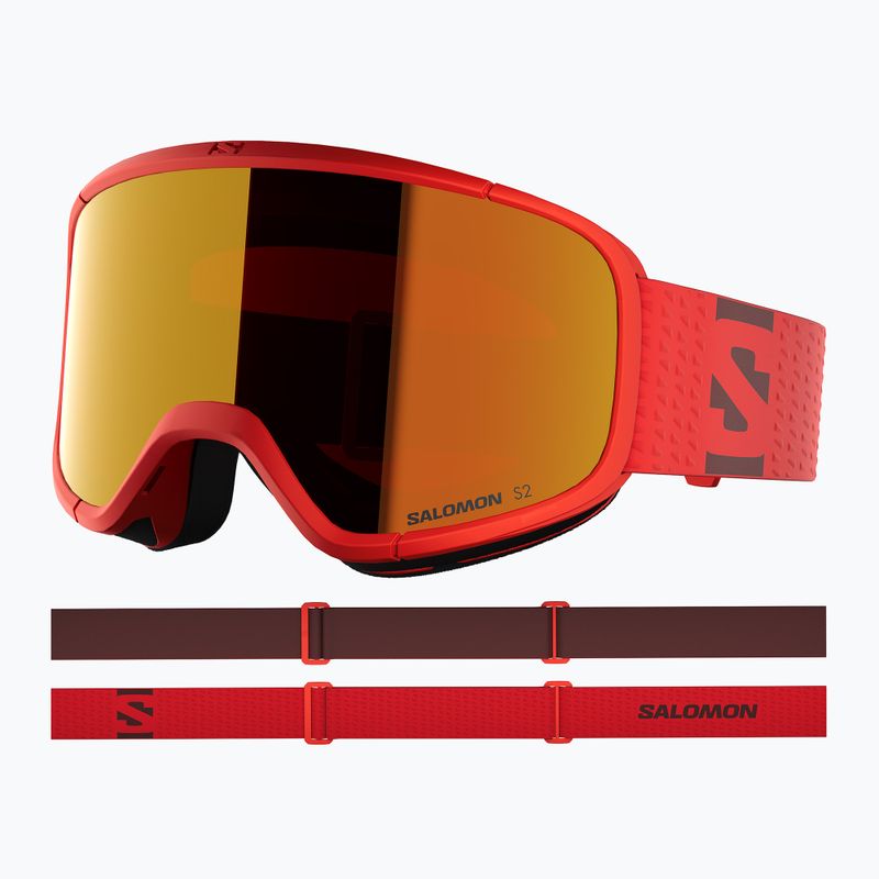 Slidinėjimo akiniai Salomon Aksium 2.0 cherry tomato/ml mid red 5