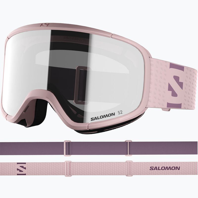 Slidinėjimo akiniai Salomon Aksium 2.0 S2 heavenly pink/ml super white 2