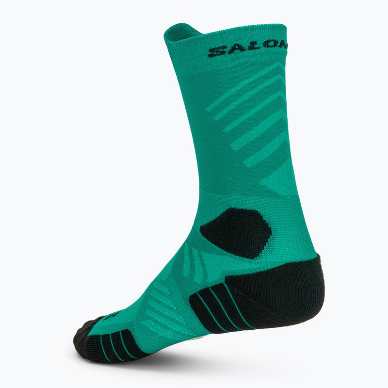 Kojinės Salomon Aero Crew dynasty green/waterfall 2