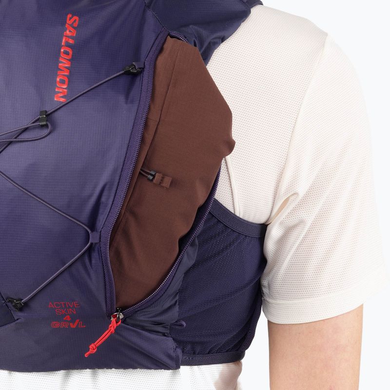 Bėgimo liemenė Salomon Active Skin 4 GRVL martime blue / astral aura / haute red 7