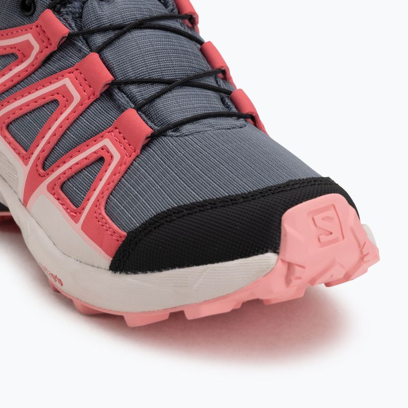 Vaikiški bėgimo batai Salomon Speedcross Waterproof grisaille/hushed violet/rouge red 7