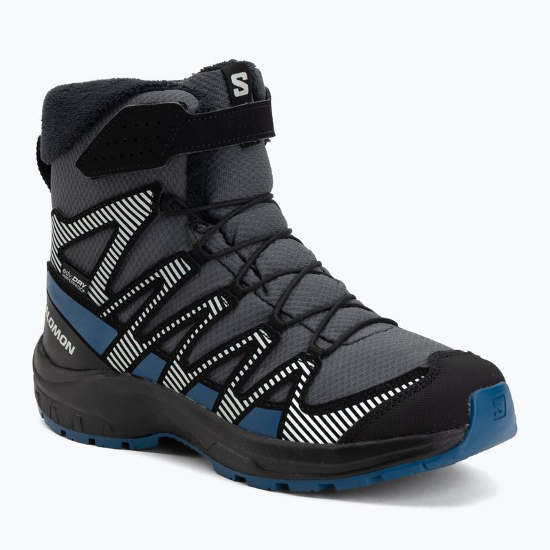 Vaikiški turistiniai batai Salomon XA Pro V8 Winter Waterproof turbulence / black / dark blue
