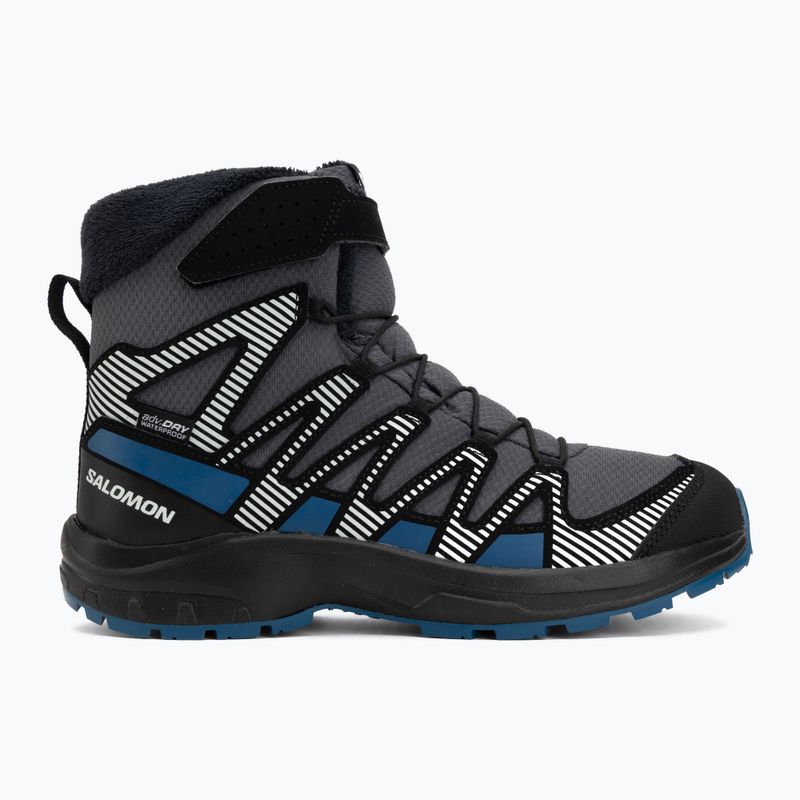 Vaikiški turistiniai batai Salomon XA Pro V8 Winter Waterproof turbulence / black / dark blue 2