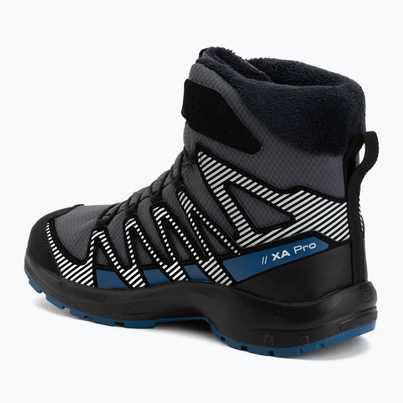 Vaikiški turistiniai batai Salomon XA Pro V8 Winter Waterproof turbulence / black / dark blue 3