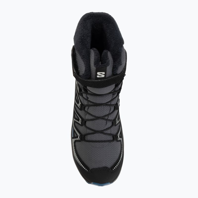 Vaikiški turistiniai batai Salomon XA Pro V8 Winter Waterproof turbulence / black / dark blue 5