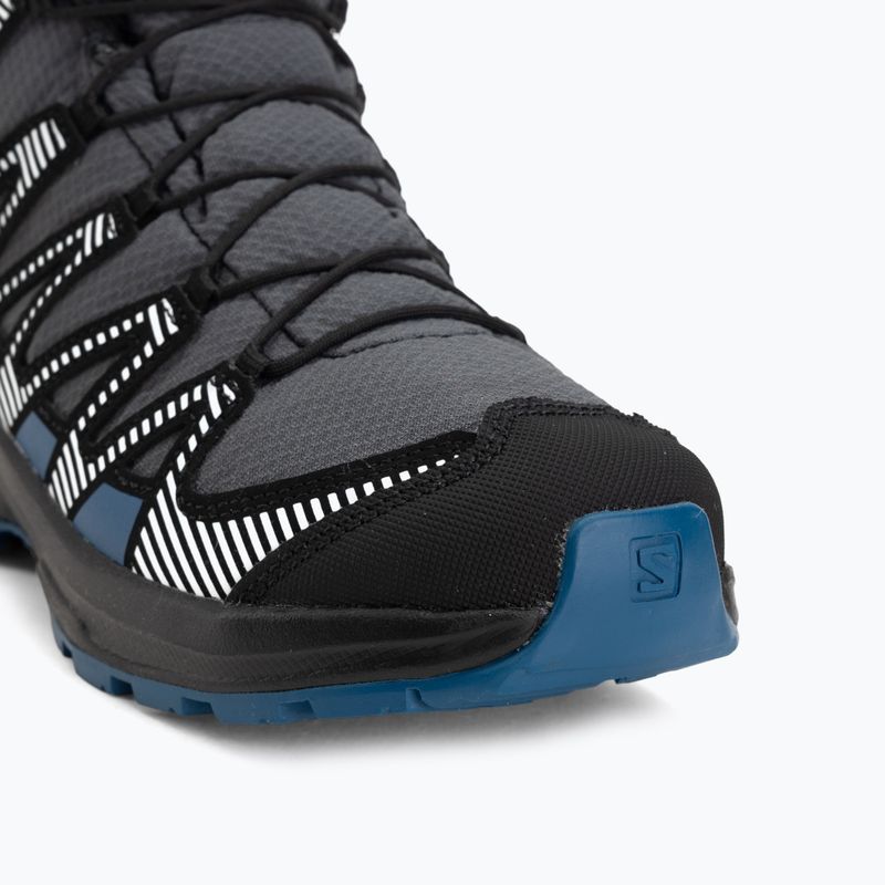 Vaikiški turistiniai batai Salomon XA Pro V8 Winter Waterproof turbulence / black / dark blue 7