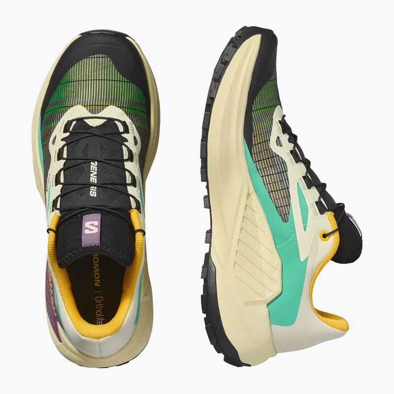 Moteriški bėgimo bateliai Salomon Genesis transparent yellow/black/willowherb 6