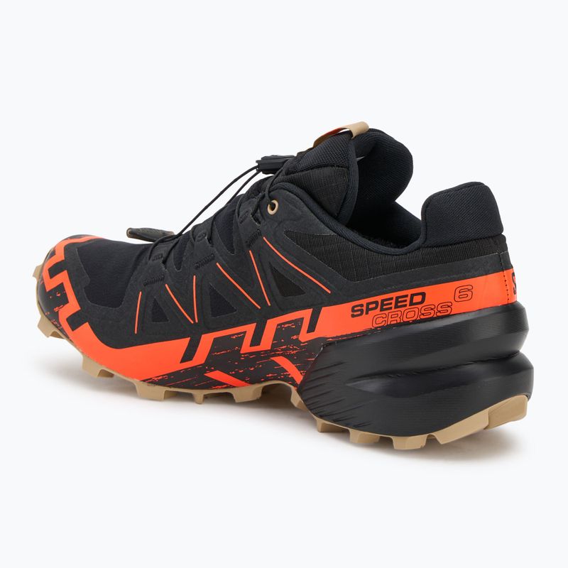 Vyriški bėgimo bateliai Salomon Speedcross 6 GTX juoda/šokiruojanti oranžinė/balta pipirai 3