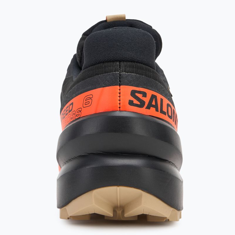 Vyriški bėgimo bateliai Salomon Speedcross 6 GTX juoda/šokiruojanti oranžinė/balta pipirai 6