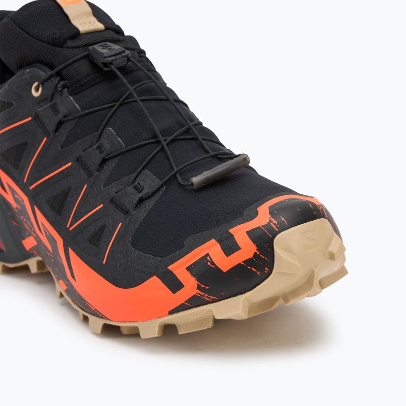 Vyriški bėgimo bateliai Salomon Speedcross 6 GTX juoda/šokiruojanti oranžinė/balta pipirai 7