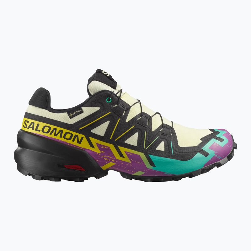 Vyriški bėgimo bateliai Salomon Speedcross 6 GTX transparent yellow/black/waterfall 8