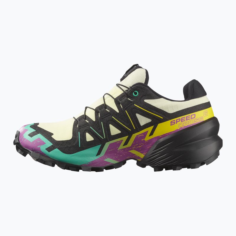 Moteriški bėgimo bateliai Salomon Speedcross 6 GTX transparent yellow/black/waterfall 9