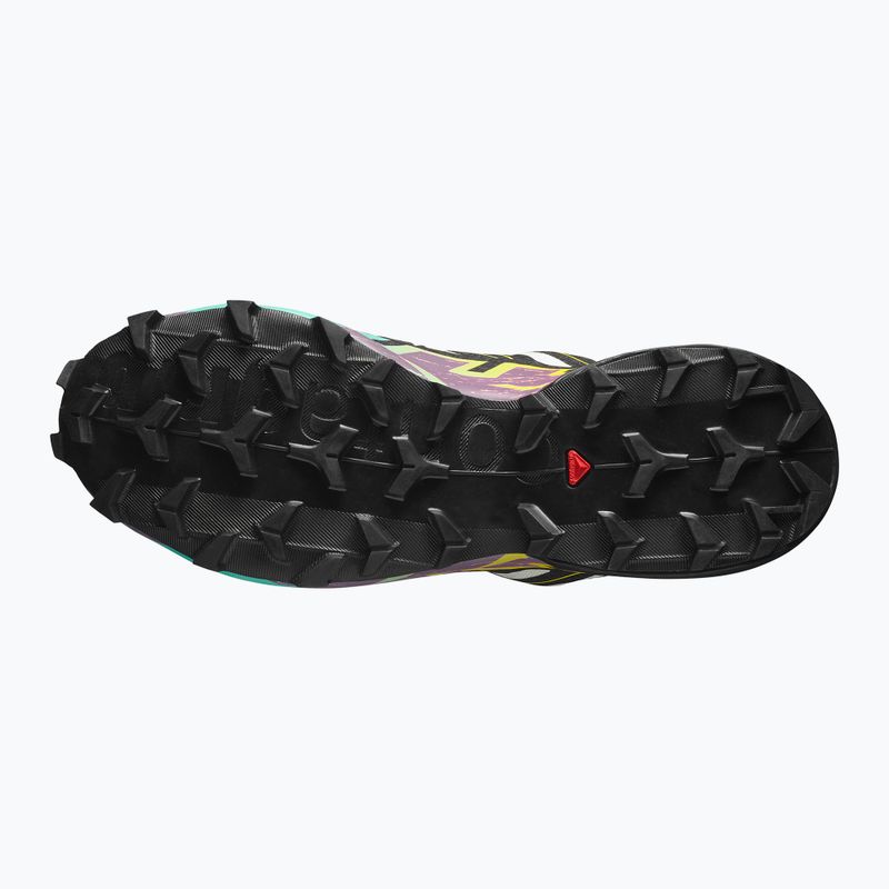 Moteriški bėgimo bateliai Salomon Speedcross 6 GTX transparent yellow/black/waterfall 11