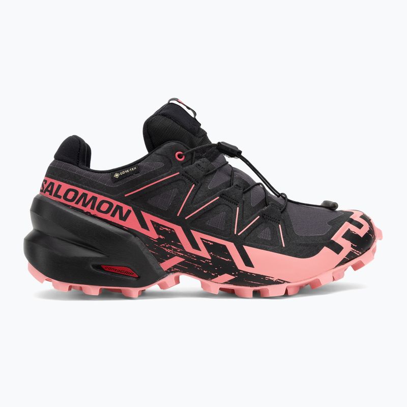 Moteriški bėgimo bateliai Salomon Speedcross 6 GTX nine iron/black/flamingo pink 2