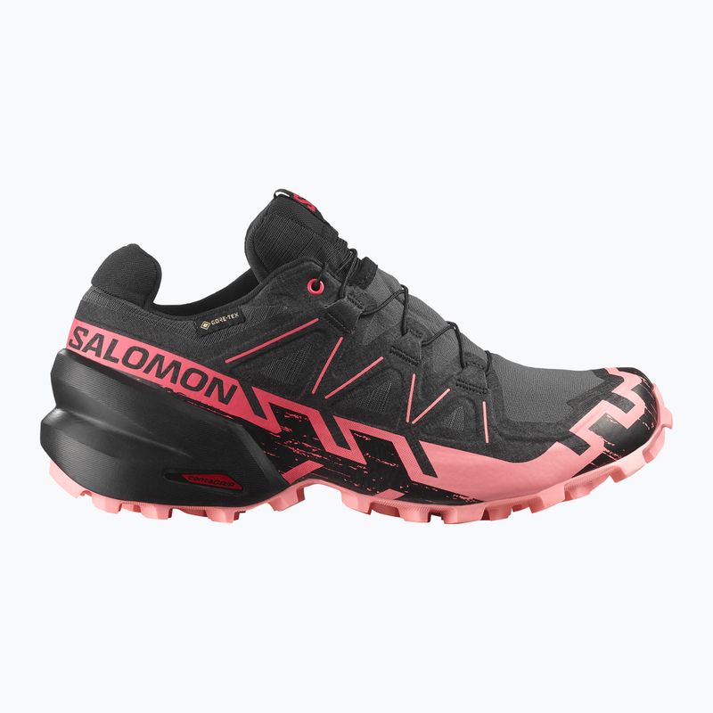 Moteriški bėgimo bateliai Salomon Speedcross 6 GTX nine iron/black/flamingo pink 2