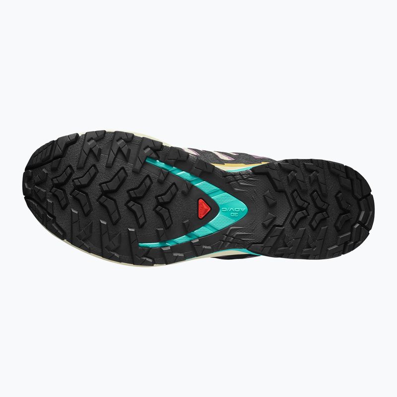Moteriški bėgimo bateliai Salomon XA PRO 3D V9 GTX transparent yellow/black/waterfall 4