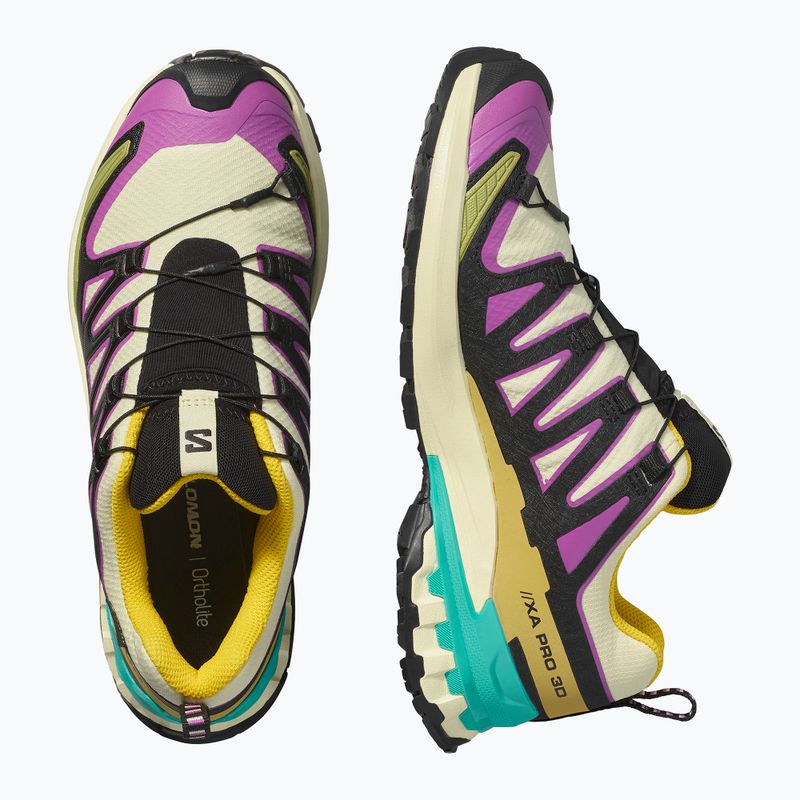 Moteriški bėgimo bateliai Salomon XA PRO 3D V9 GTX transparent yellow/black/waterfall 5