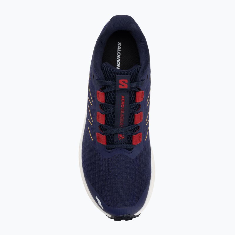Moteriški bėgimo bateliai Salomon Aero Blaze 3 GRVL astral aura/maritime blue/haute red 5