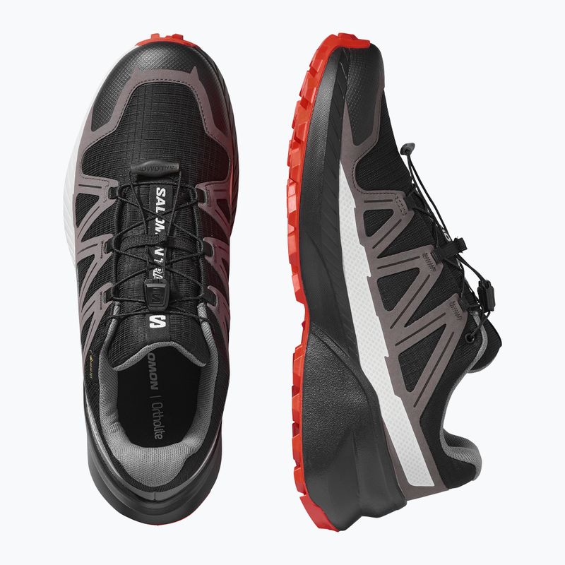 Vyriški bėgimo bateliai Salomon Speedcross Peak GTX black/castlerock/cherry tomato 8