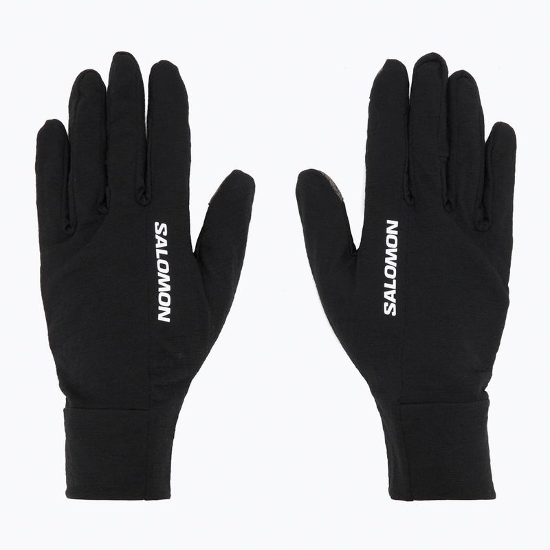 Bėgimo pirštinės Salomon Merino Gloves deep black 2