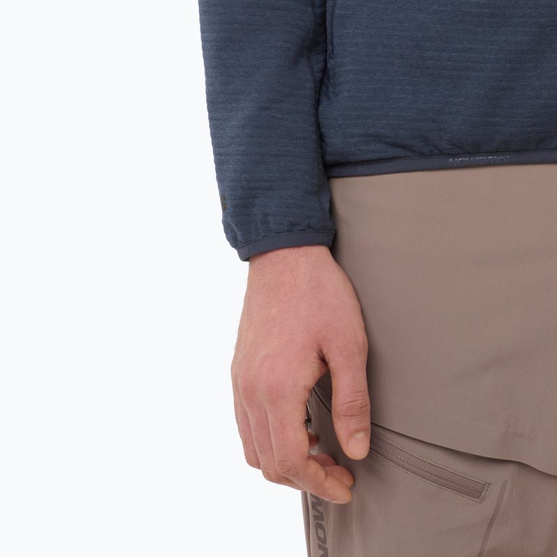 Vyriškas žygio džemperis Salomon Essential Lightwarm Hoodie blue nights 6