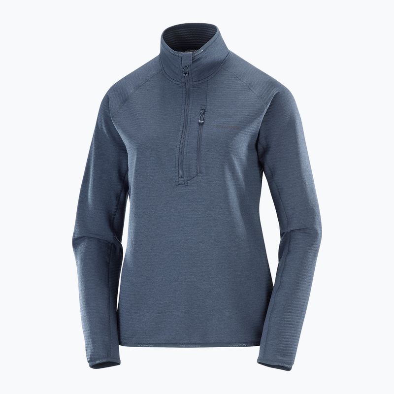 Moteriškas žygio džemperis Salomon Essential Lightwarm Half Zip blue night 5