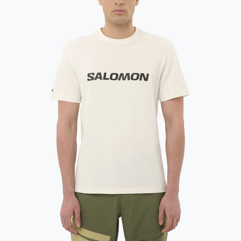 Vyriški marškinėliai Salomon Logo whisper white