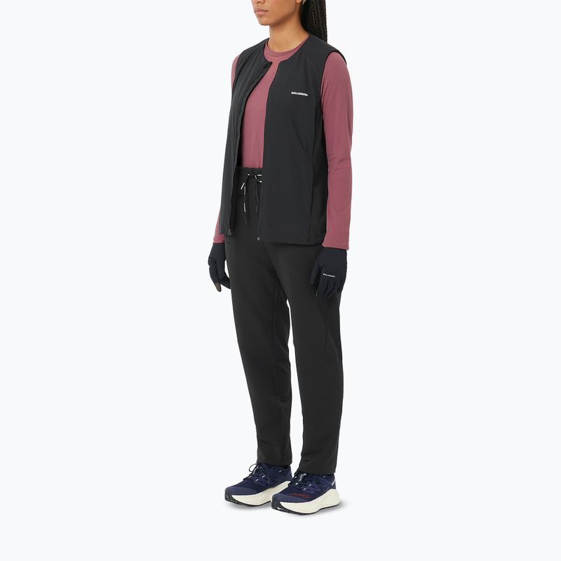 Moteriškos bėgimo kelnės Salomon Shakeout Hexaflow Pants deep black 2