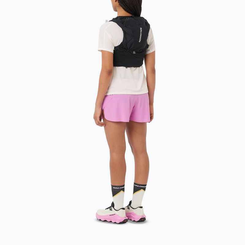 Moteriški bėgimo marškinėliai Salomon Sense Aero SS Tee GFX whisper white 4